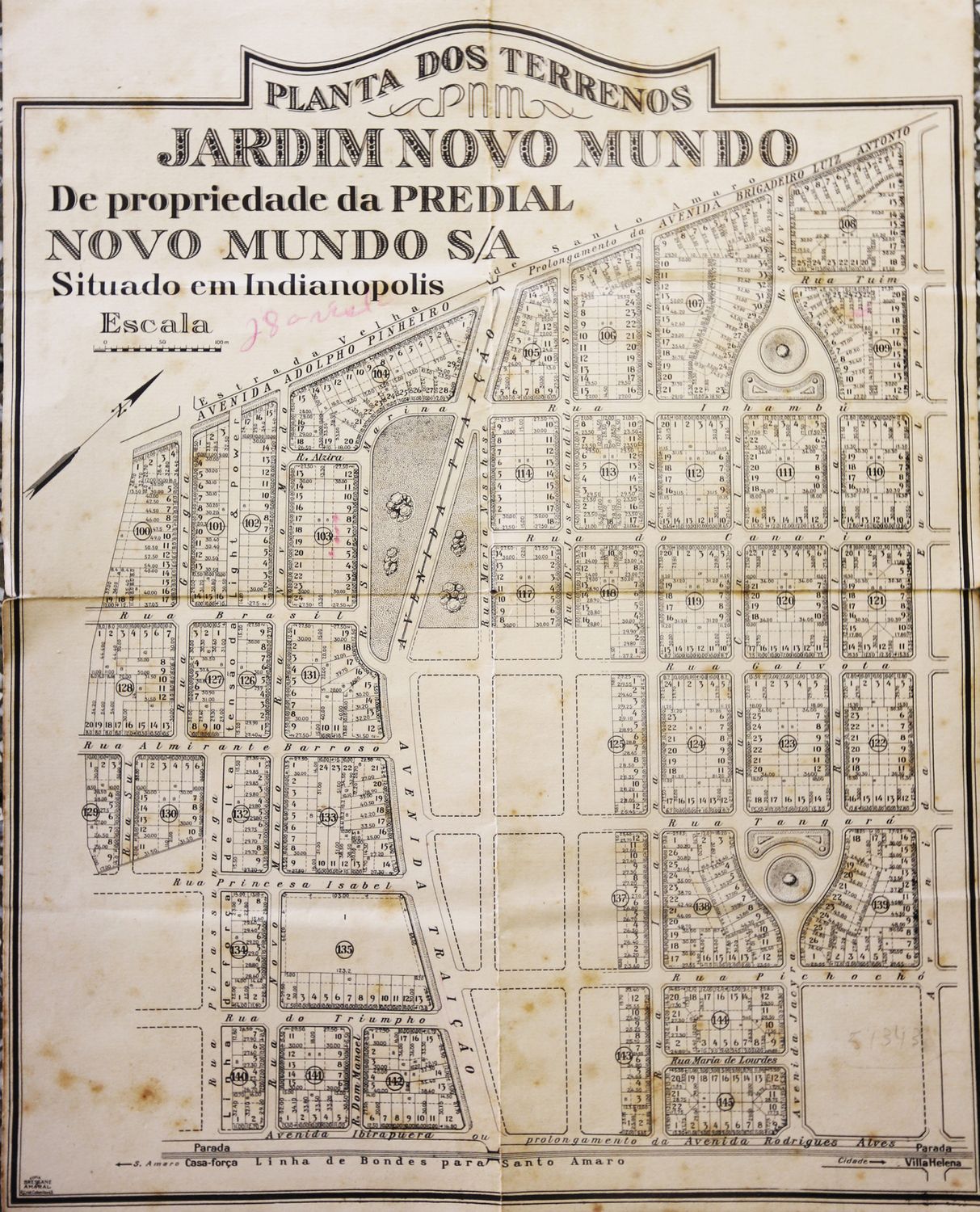 Mapa do Jardim Novo Mundo